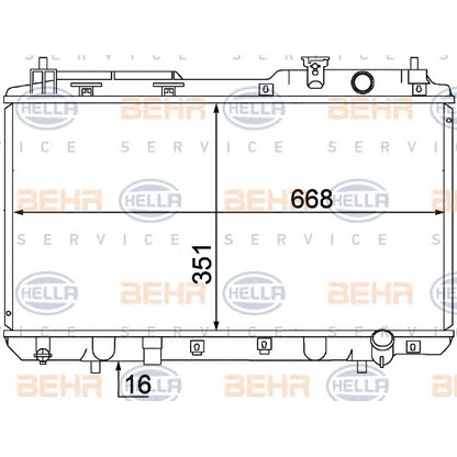 Foto Kühler, Motorkühlung HELLA 8MK376768281