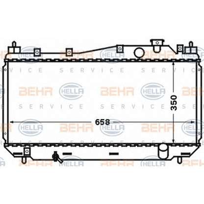 Photo Radiateur, refroidissement du moteur HELLA 8MK376768291