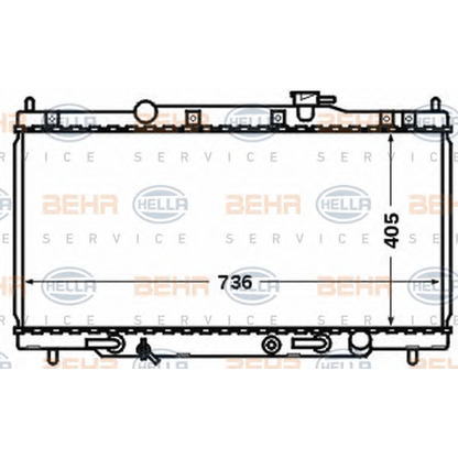 Foto Kühler, Motorkühlung HELLA 8MK376768321