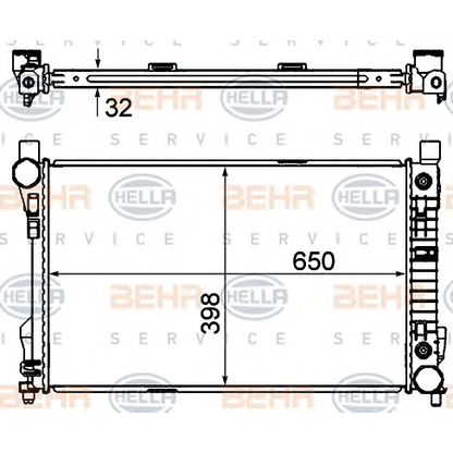 Photo Radiator, engine cooling HELLA 8MK376769771