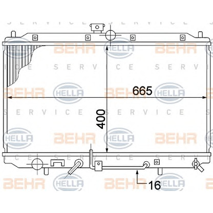 Photo Radiateur, refroidissement du moteur HELLA 8MK376770111