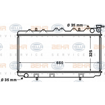 Photo Radiateur, refroidissement du moteur HELLA 8MK376770461