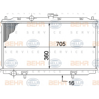 Foto Radiador, refrigeración del motor HELLA 8MK376770651