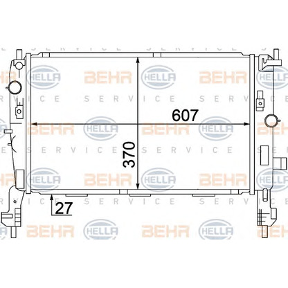 Foto Kühler, Motorkühlung HELLA 8MK376771231