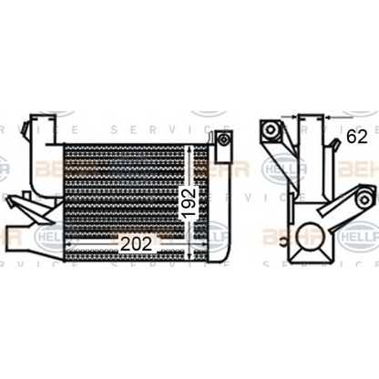 Foto Radiador de aire de admisión HELLA 8ML376776141