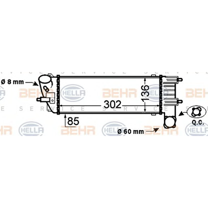 Foto Radiador de aire de admisión HELLA 8ML376776231