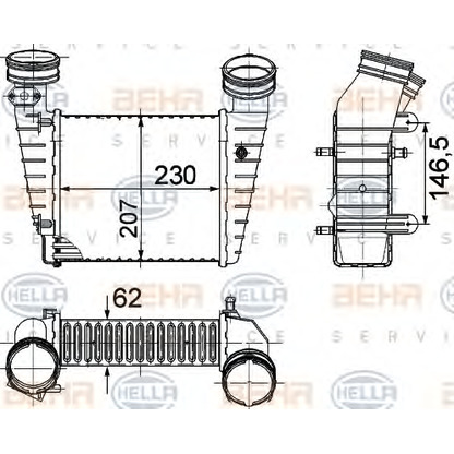 Photo Intercooler, échangeur HELLA 8ML376776611