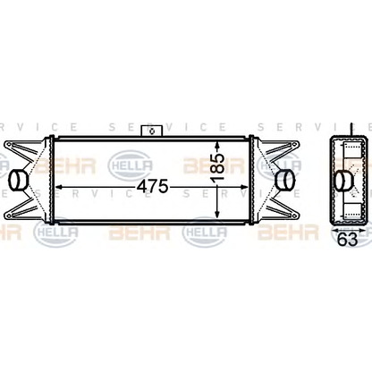 Foto Radiador de aire de admisión HELLA 8ML376776771