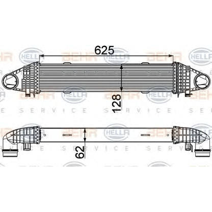 Photo Intercooler, charger HELLA 8ML376777091