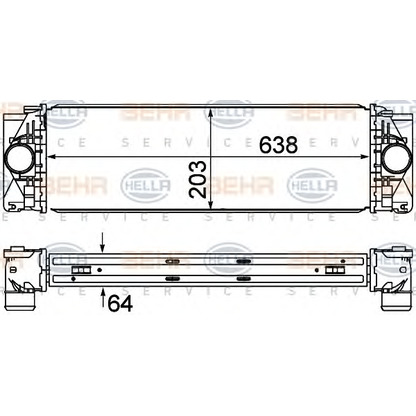 Photo Intercooler, échangeur HELLA 8ML376777401