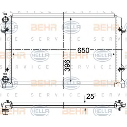 Foto Radiador, refrigeración del motor HELLA 8MK376781091