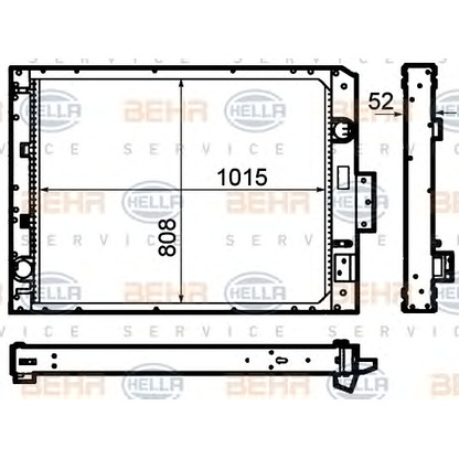 Zdjęcie Chłodnica, układ chłodzenia silnika HELLA 8MK376792091