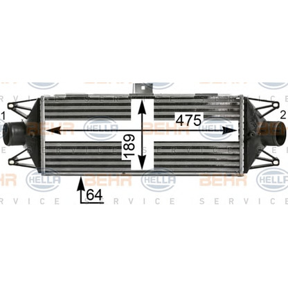 Photo Intercooler, charger HELLA 8ML376900451