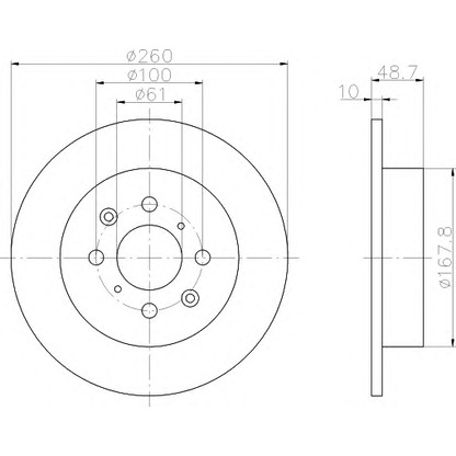 Photo Brake Disc HELLA 8DD355110331