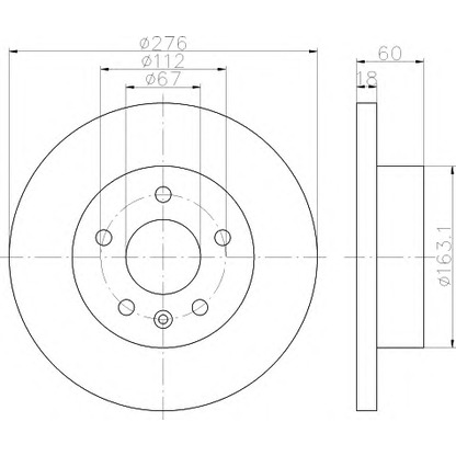 Photo Brake Disc HELLA 8DD355110711