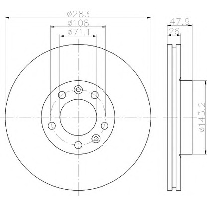 Photo Brake Disc HELLA 8DD355110761