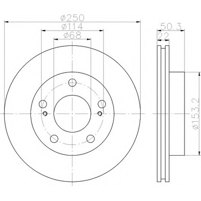 Photo Brake Disc HELLA 8DD355110821