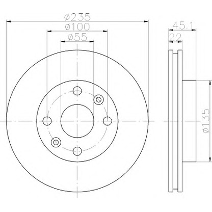 Photo Brake Disc HELLA 8DD355111441