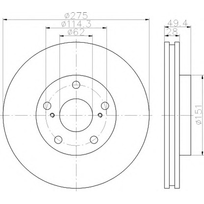 Foto Disco de freno HELLA 8DD355111601