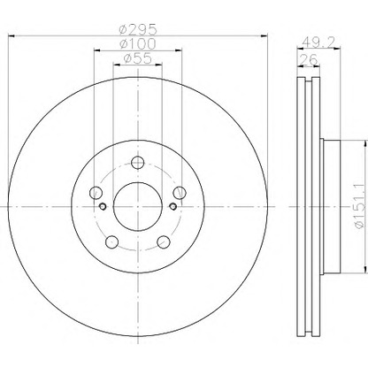 Foto Disco de freno HELLA 8DD355111651