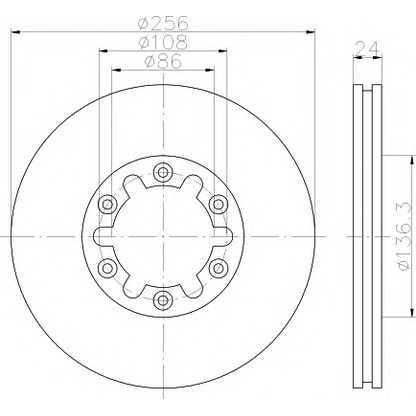 Photo Brake Disc HELLA 8DD355111731