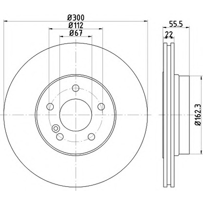 Foto Disco de freno HELLA 8DD355117771