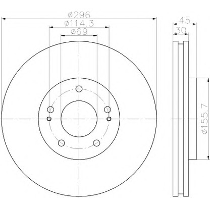 Foto Disco de freno HELLA 8DD355115621