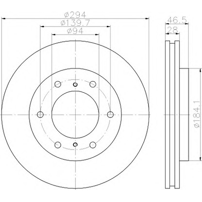 Photo Brake Disc HELLA 8DD355115731