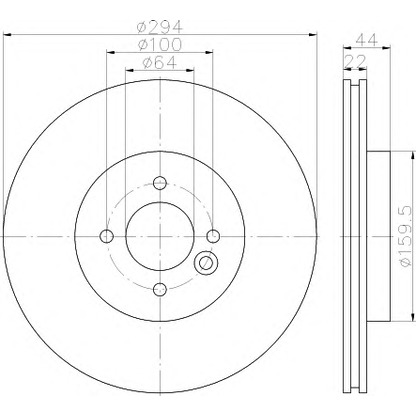 Photo Brake Disc HELLA 8DD355115882