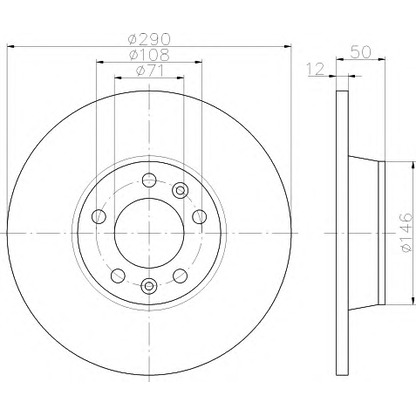 Photo Brake Disc HELLA 8DD355116171