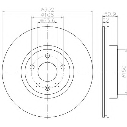 Foto Disco de freno HELLA 8DD355116191