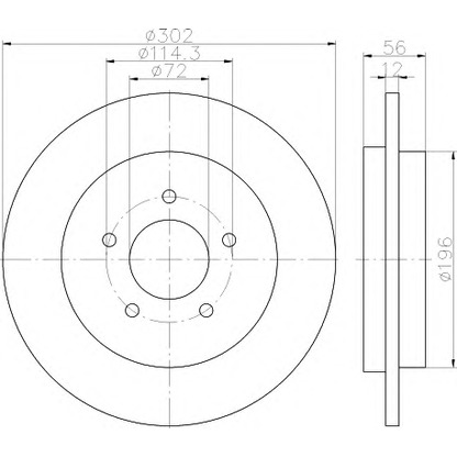 Photo Brake Disc HELLA 8DD355116271