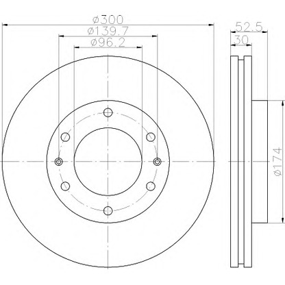 Photo Brake Disc HELLA 8DD355116481