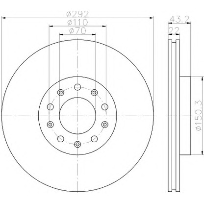 Foto Disco de freno HELLA 8DD355116691