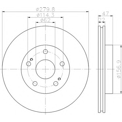 Foto Disco de freno HELLA 8DD355116771