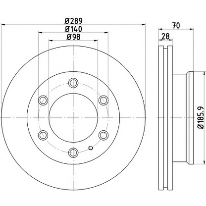 Photo Brake Disc HELLA 8DD355116841