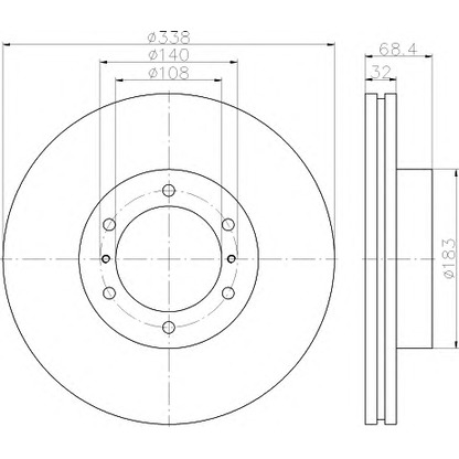 Photo Brake Disc HELLA 8DD355121901