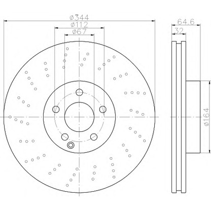 Photo Brake Disc HELLA 8DD355116951