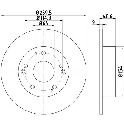 Photo Brake Disc HELLA 8DD355117091