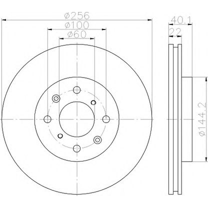 Photo Brake Disc HELLA 8DD355117371