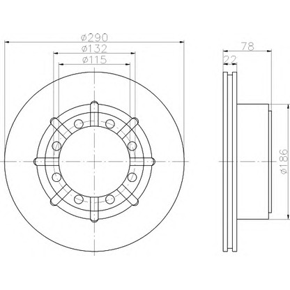 Photo Brake Disc HELLA 8DD355117611