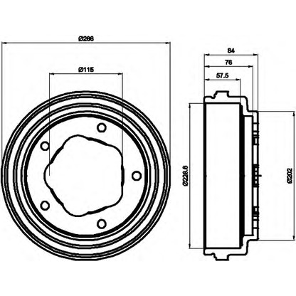 Photo Brake Drum HELLA 8DT355300151