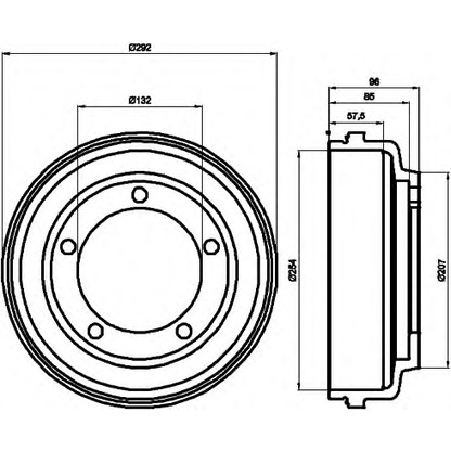 Фото Тормозной барабан HELLA 8DT355300461