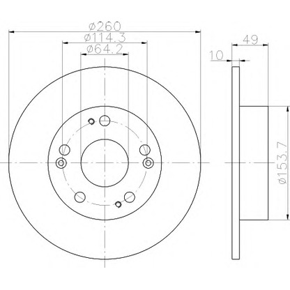 Photo Brake Disc HELLA 8DD355112461