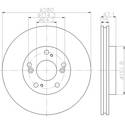 Photo Brake Disc HELLA 8DD355118761