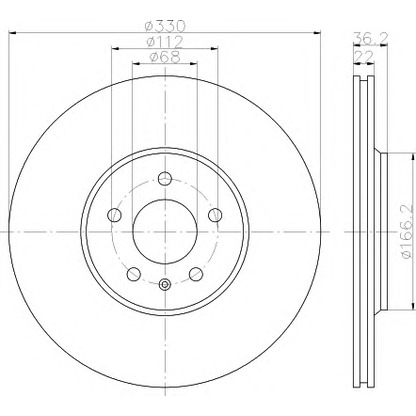 Foto Disco de freno HELLA 8DD355113972