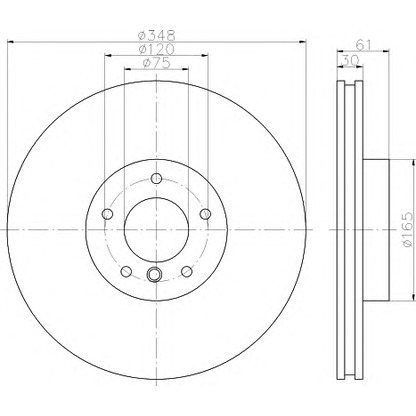 Photo Brake Disc HELLA 8DD355122902