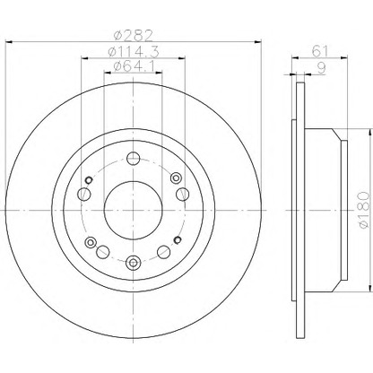 Photo Brake Disc HELLA 8DD355114441