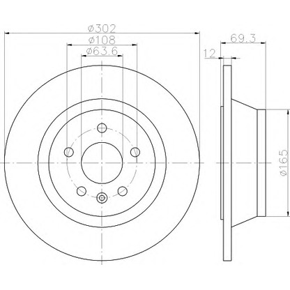 Photo Brake Disc HELLA 8DD355114711