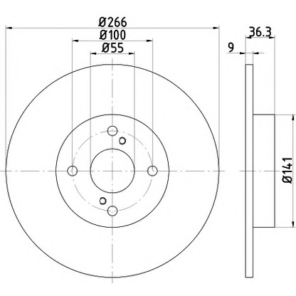 Foto Disco de freno HELLA 8DD355114781